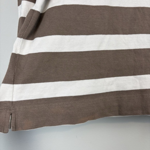 AYR The Early Mornings Striped Top Womens M Brown Ivory - Picture 8 of 12